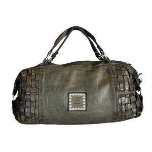 Campomaggi Woven Bag in Verde Militaire
